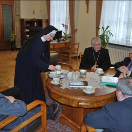 Wizyta Zarządu Bractwa Gwarków u Biskupa Pomocniczego