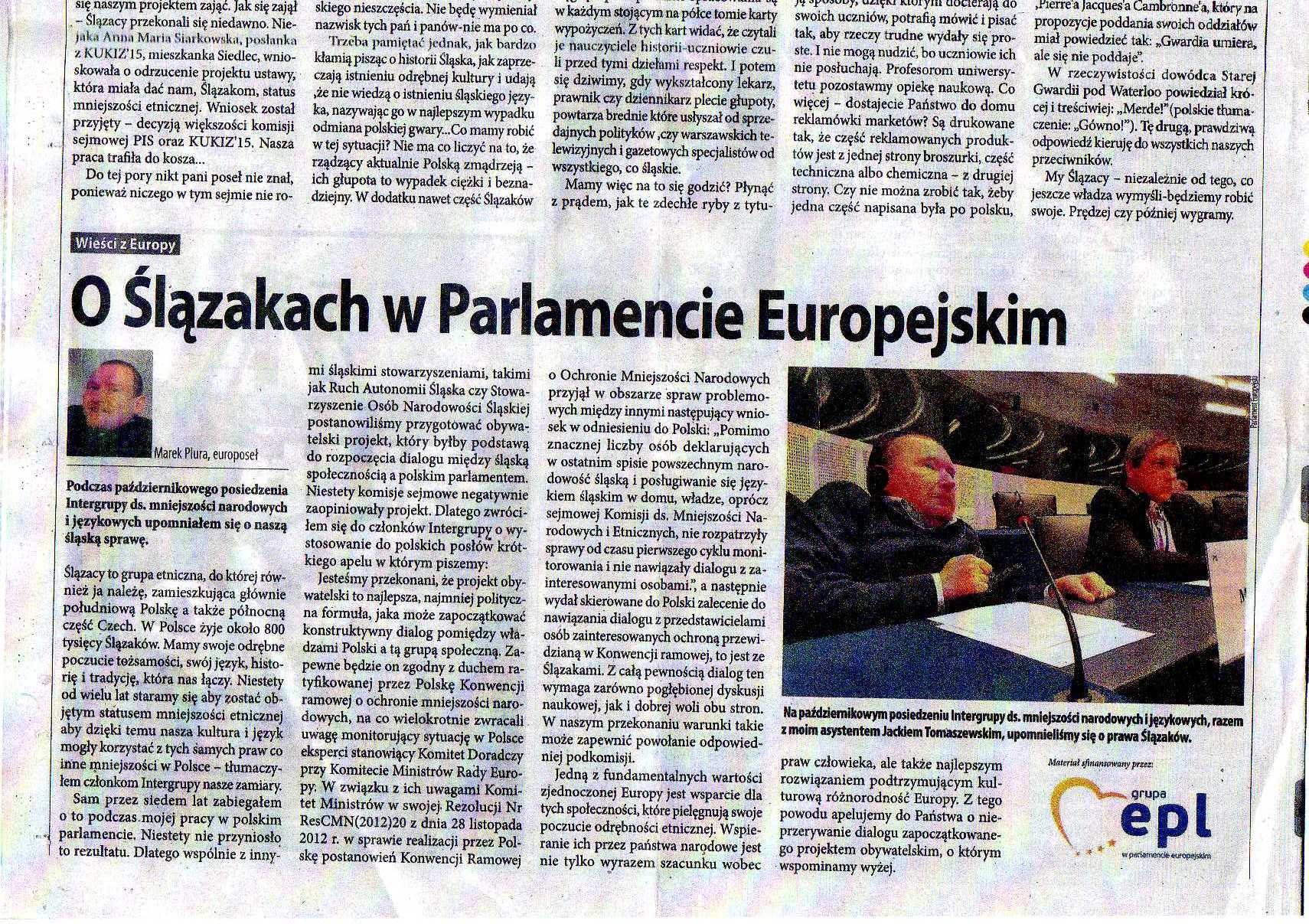 o slazakach w parlamencie europejskim 1045